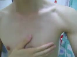 Cute twink when brushing teeth